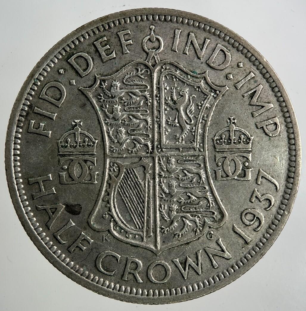 1937 George VI Half-Crown Silver Coin | Fine Collectable Grade