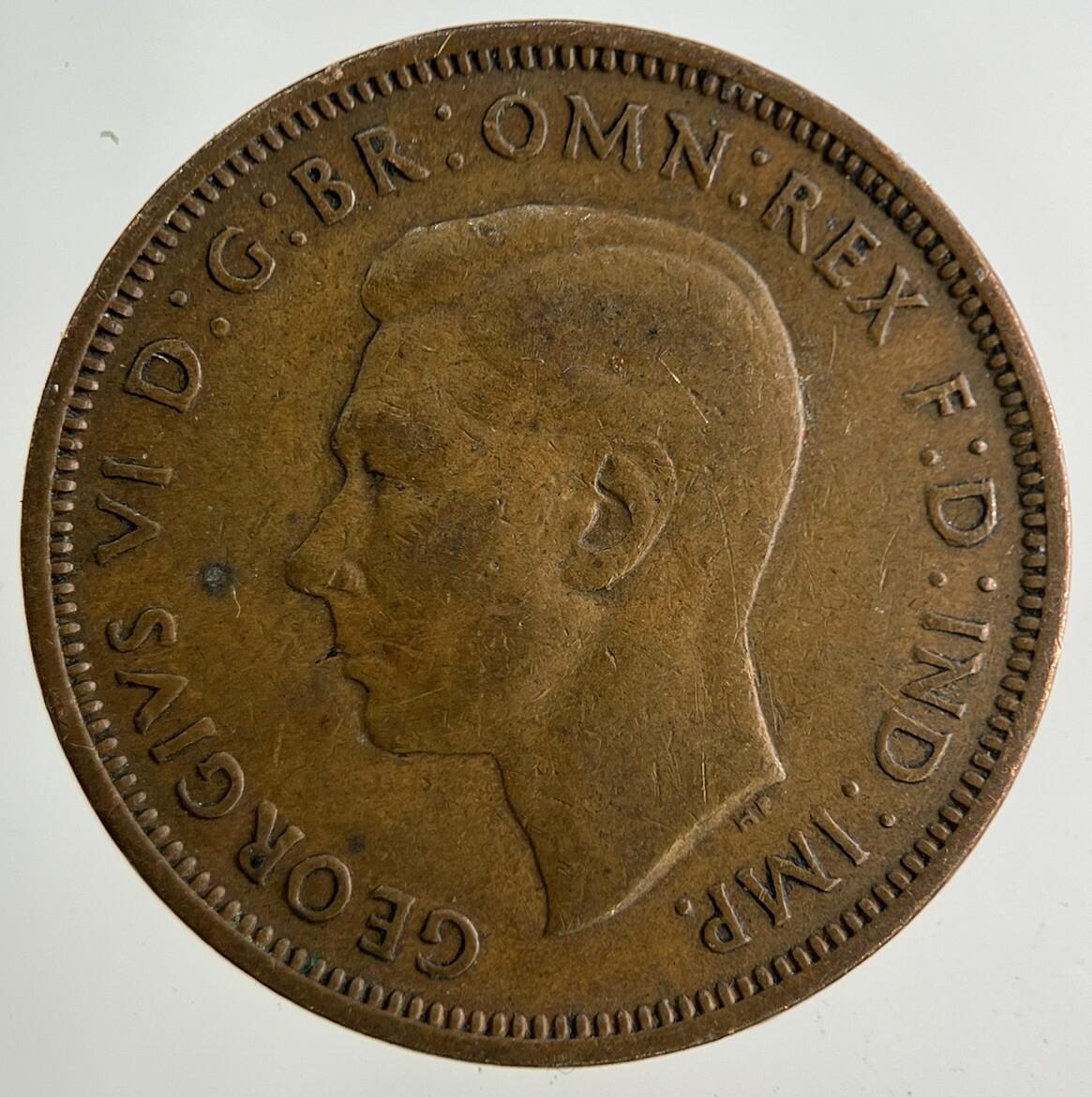1942 George VI Half-Penny Coin | Collectable Grade