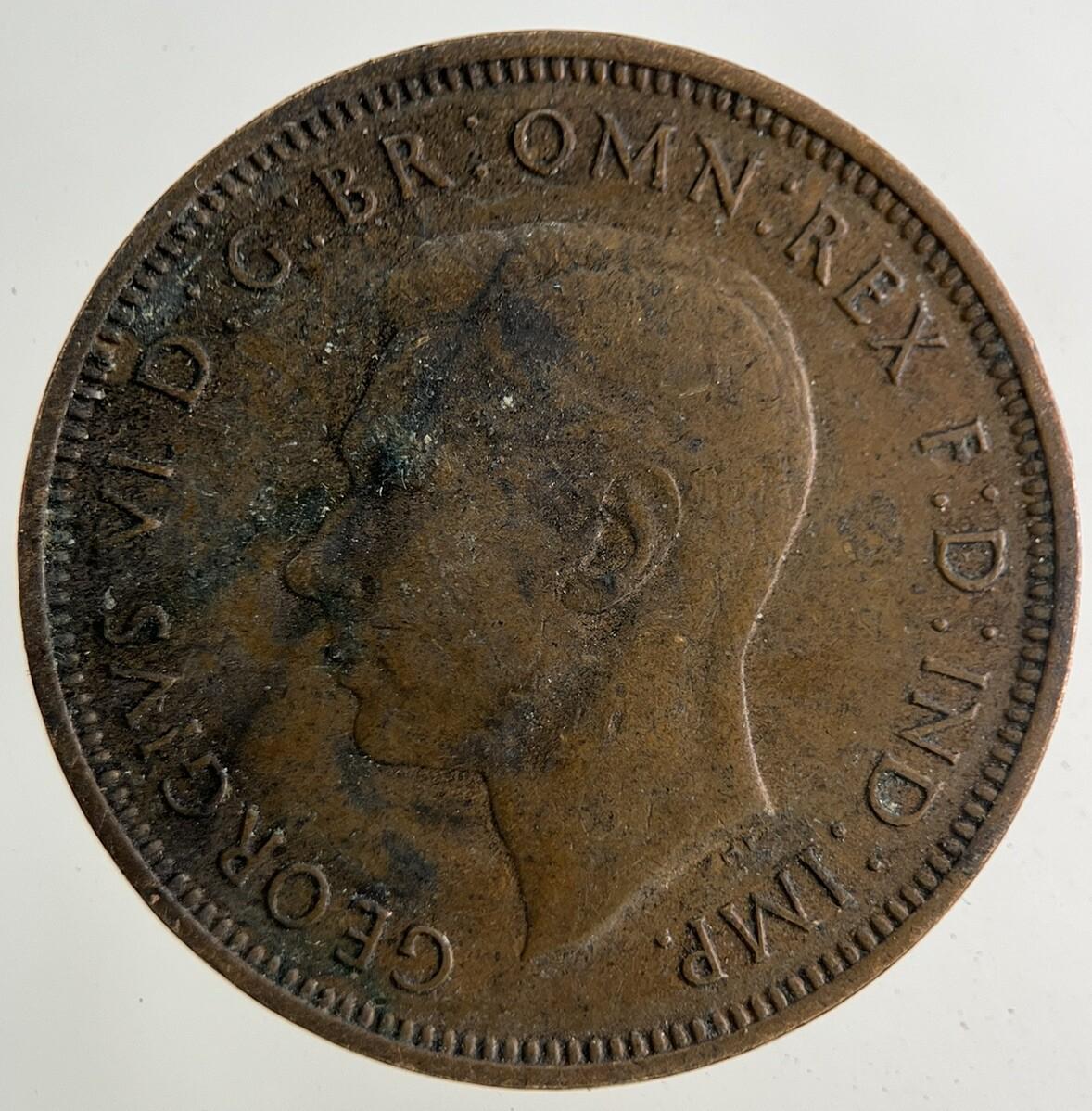 1941 George VI Half-Penny Coin | Collectable Grade