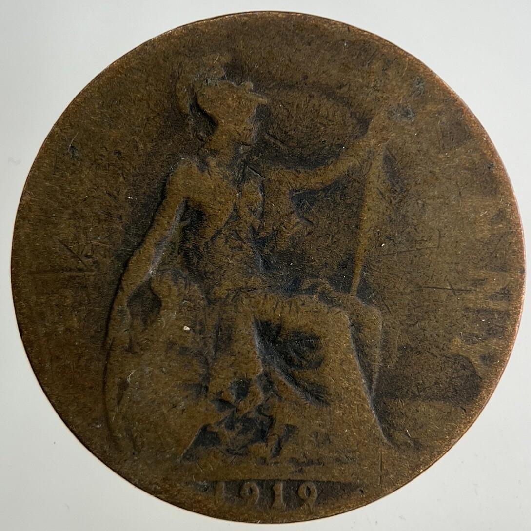 1919 George V Half-Penny Coin | Fair Grade
