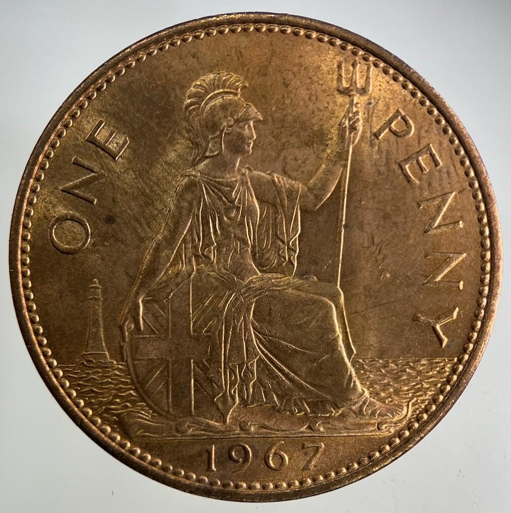 1967 Elizabeth II 2nd One Penny Coin | Very High Grade