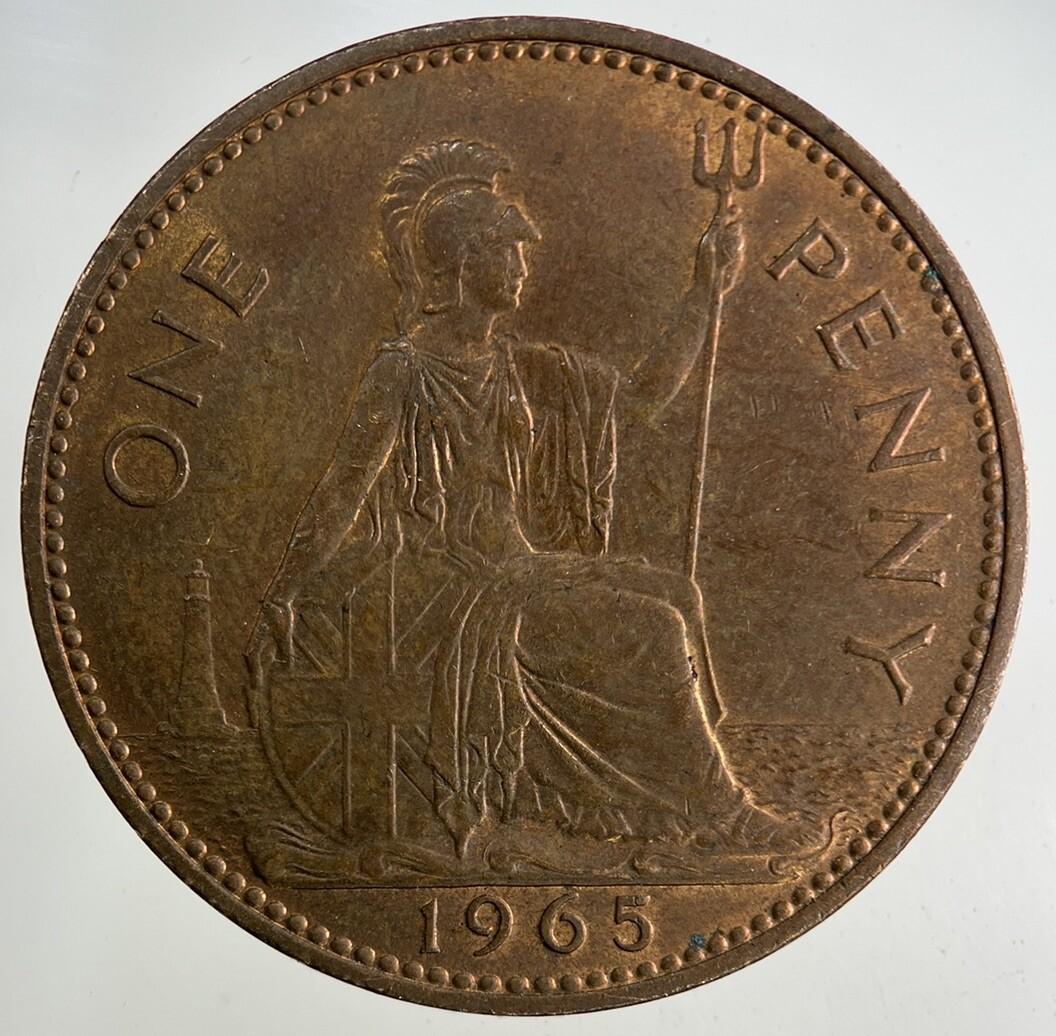 1965 Elizabeth II 2nd One Penny Coin | Fine Collectable Grade