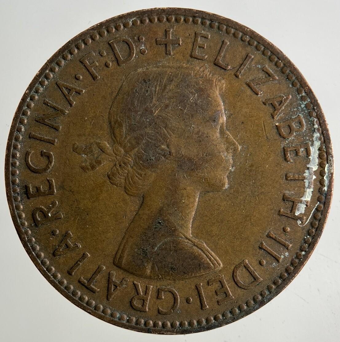 1959 Elizabeth II 2nd Half-Penny Coin | Fine Collectable Grade