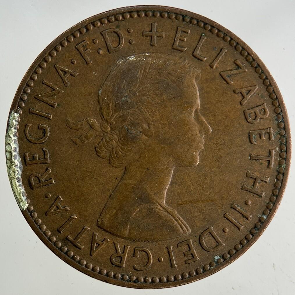 1959 Elizabeth II 2nd Half-Penny Coin | Fine Collectable Grade