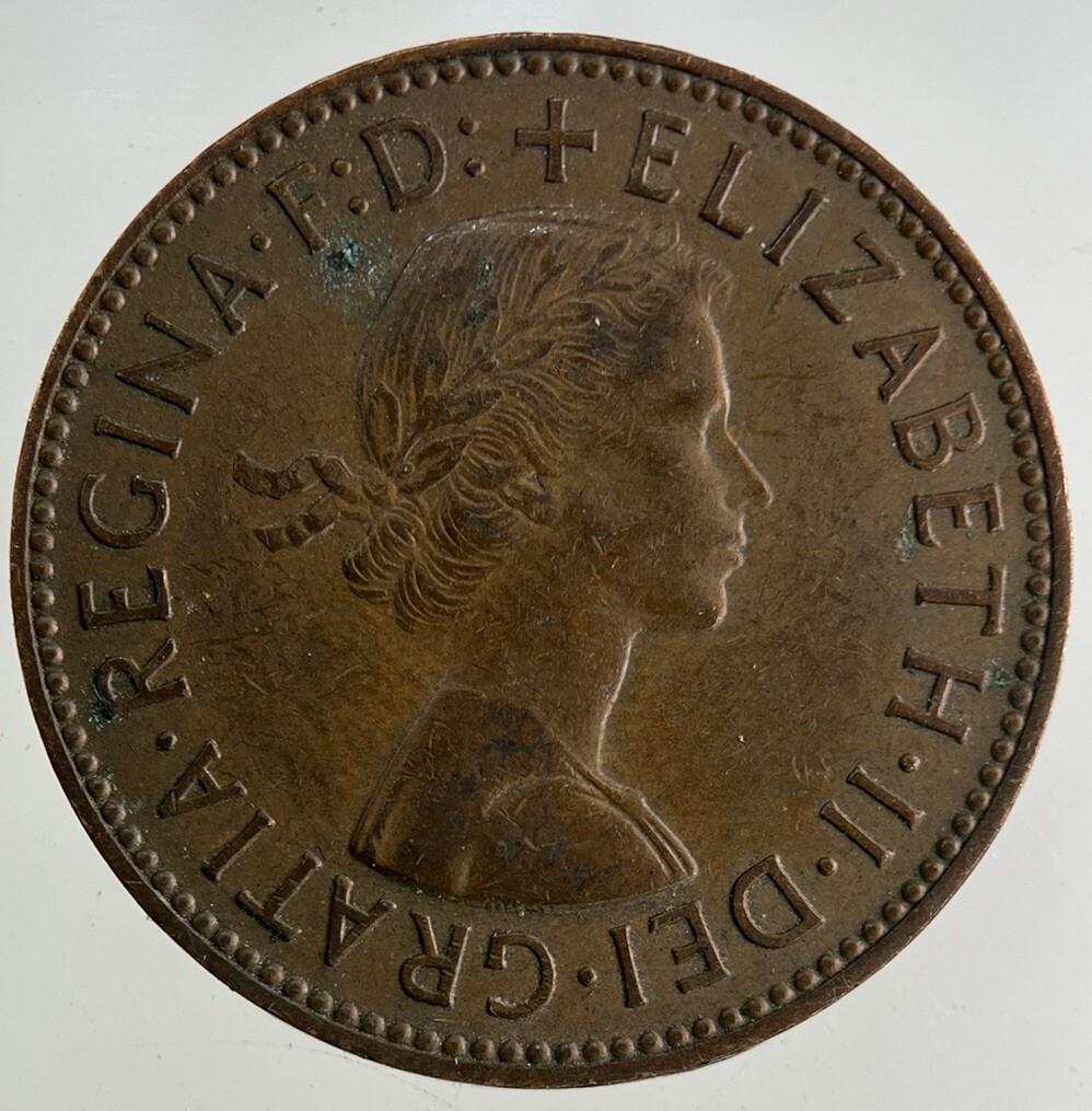 1958 Elizabeth II 2nd Half-Penny Coin | Fine Collectable Grade