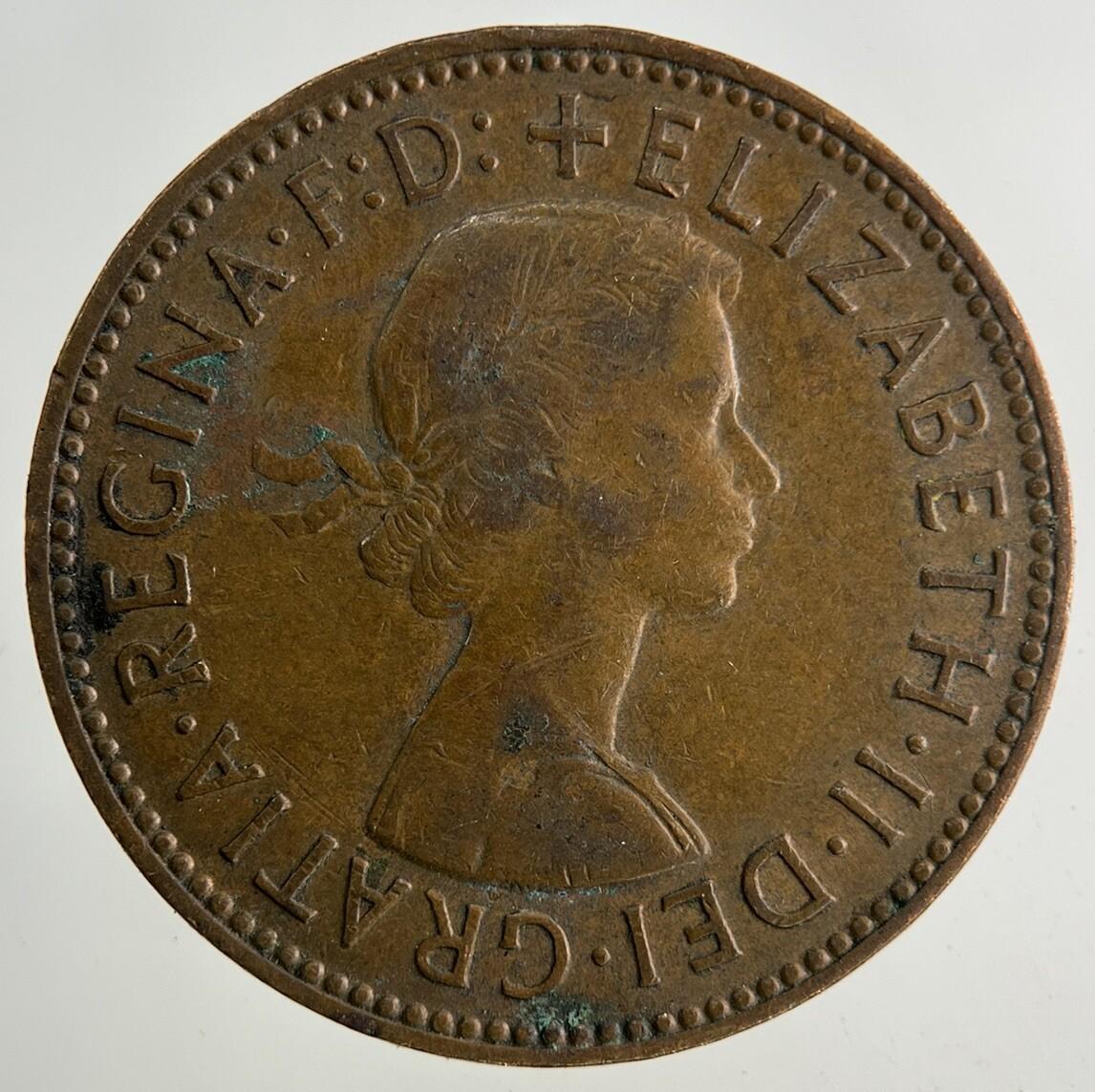 1959 Elizabeth II 2nd Half-Penny Coin | Fine Collectable Grade