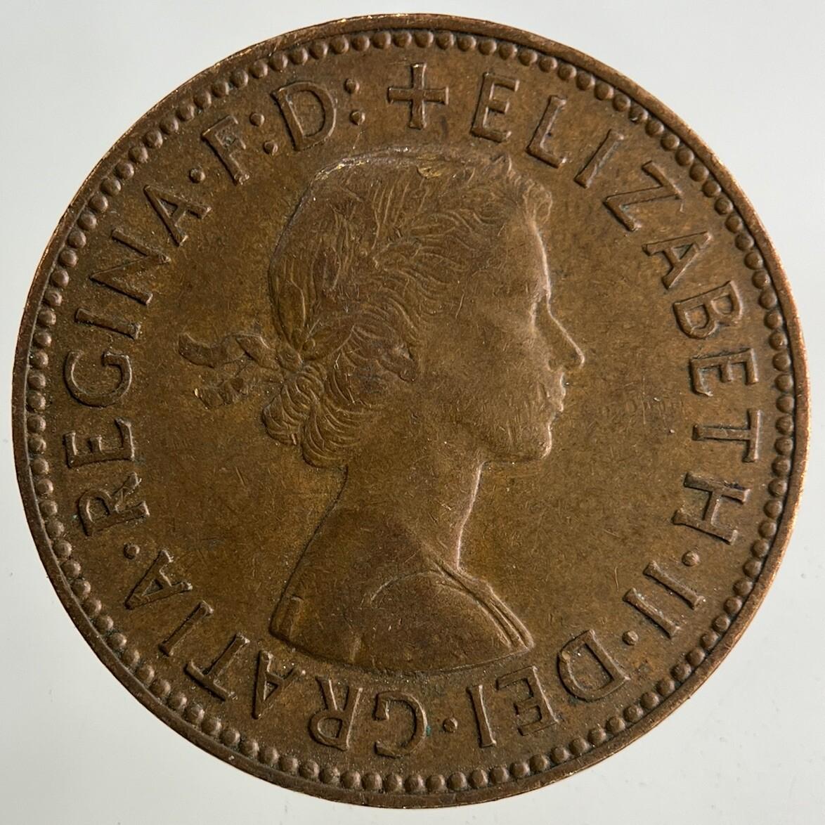 1959 Elizabeth II 2nd Half-Penny Coin | Fine Collectable Grade