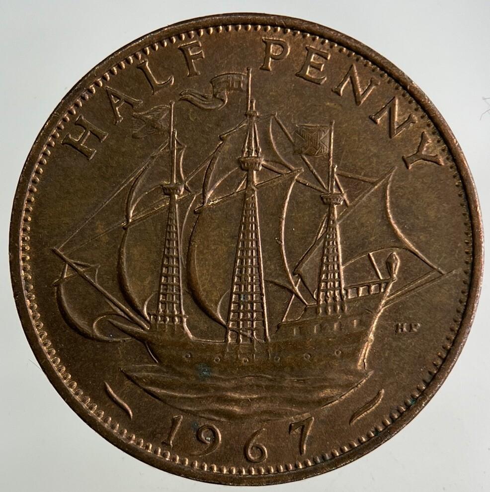 1967 Elizabeth II 2nd Half-Penny Coin | Fine Collectable Grade