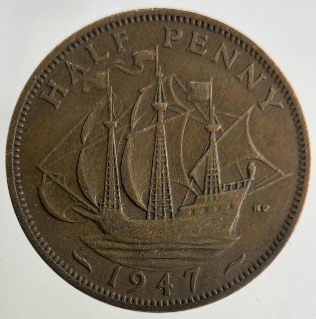 1947 George VI Half-Penny Coin | Collectable Grade