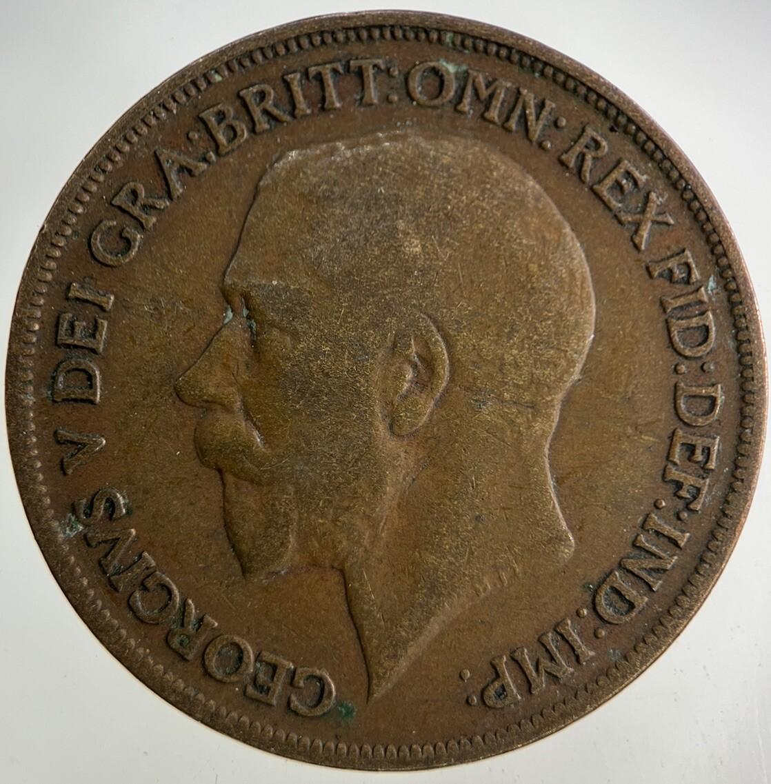 1914 George V One Penny Coin | Fair Grade