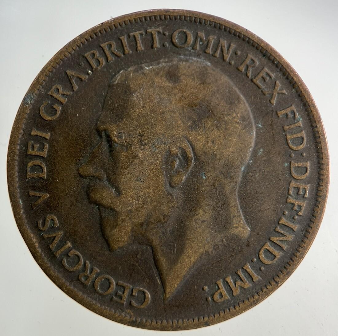 1913 George V One Penny Coin | Fair Grade