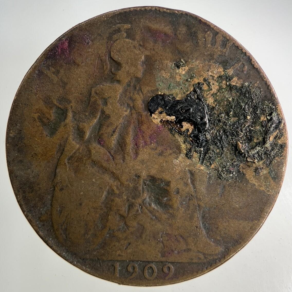 1909 Edward VII One Penny Coin | Fair Grade