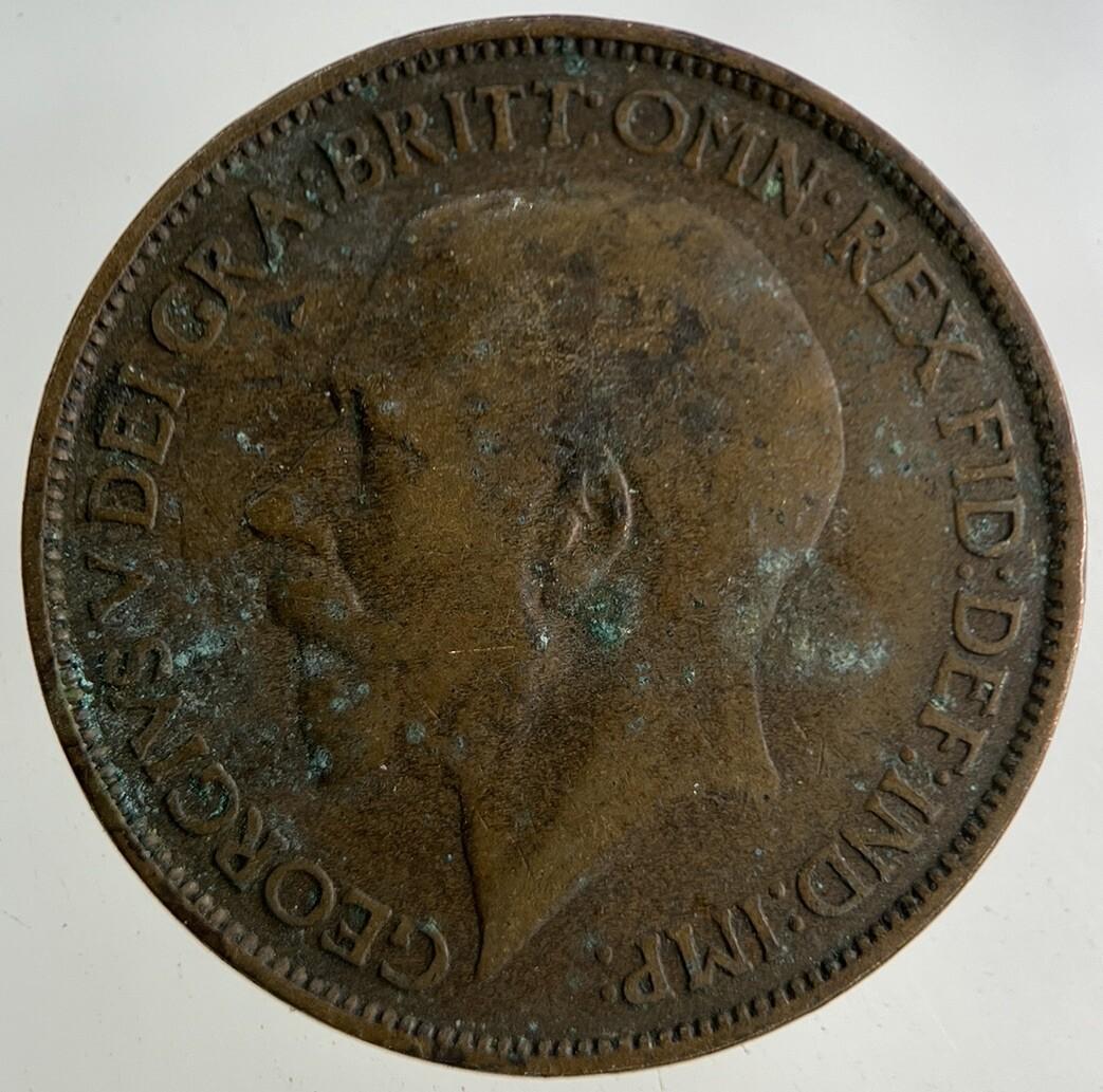 1924 George V Half-Penny Coin | Fair Grade