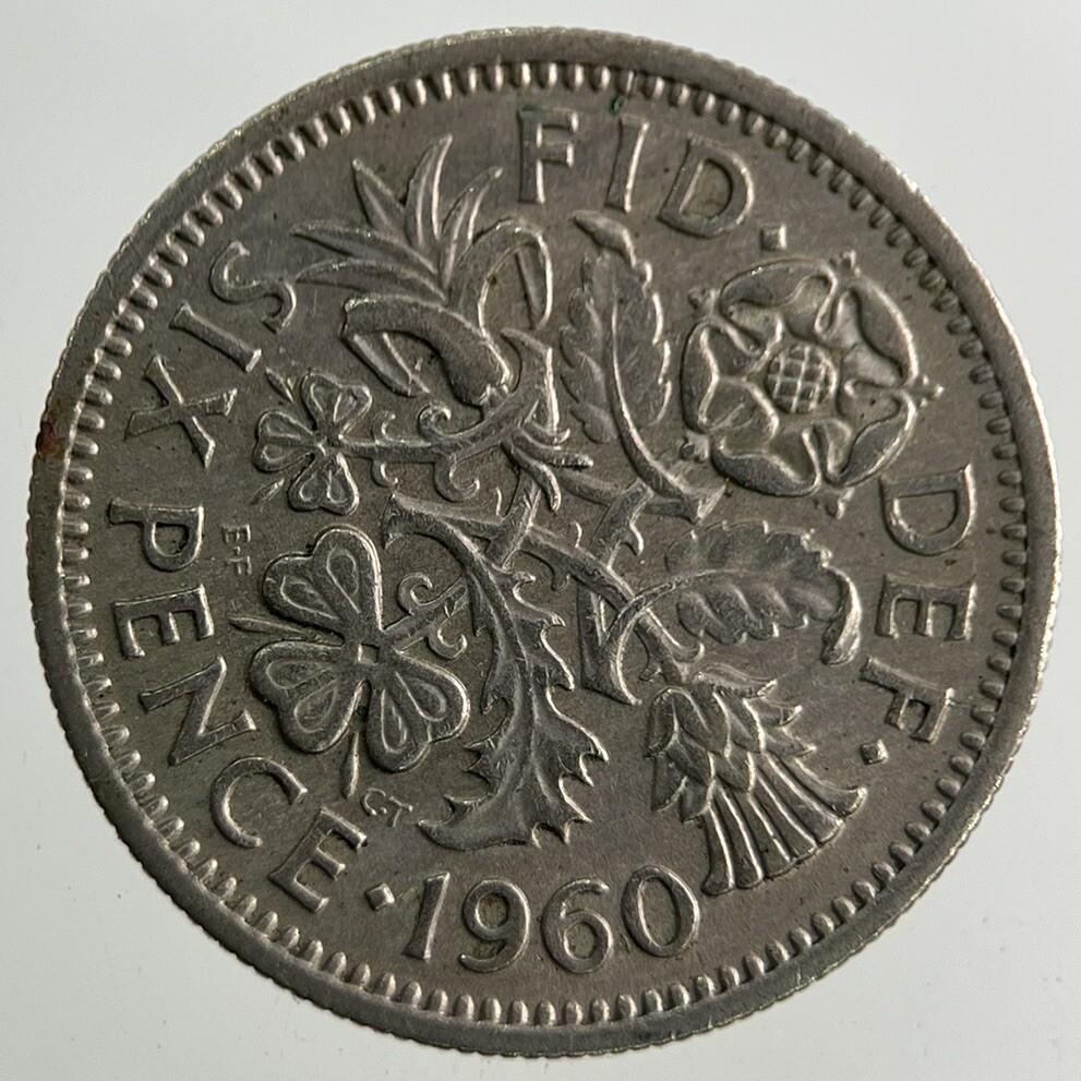 1960 Elizabeth II 2nd Sixpence Coin | Fine Collectable Grade