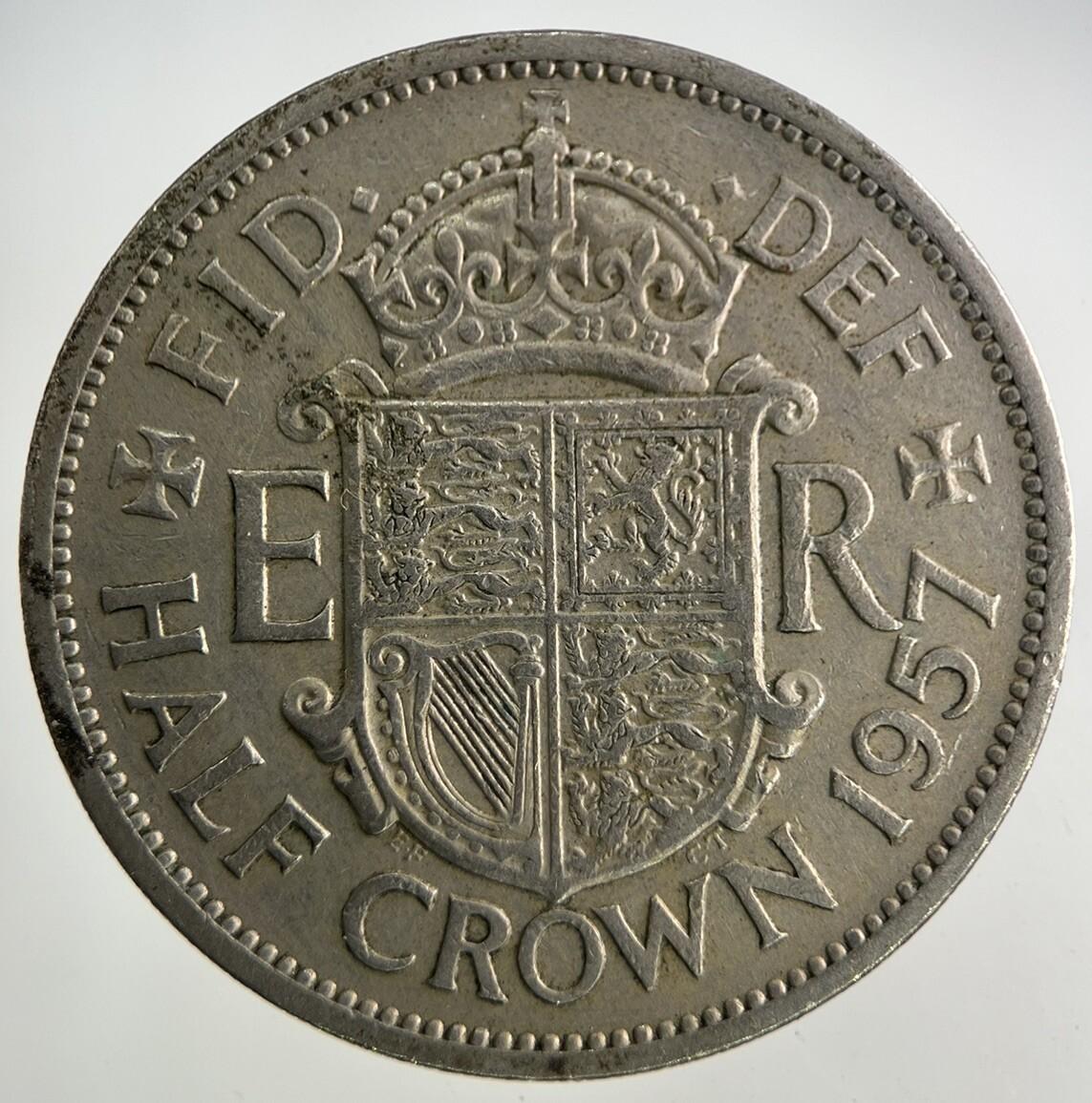 1957 Elizabeth II 2nd Half-Crown Coin | Fine Collectable Grade