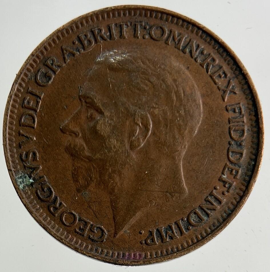 1928 George V Farthing Coin | Fine Collectable Grade