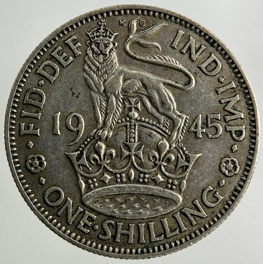 1945 George VI Shilling Silver Coin | Fine Collectable Grade