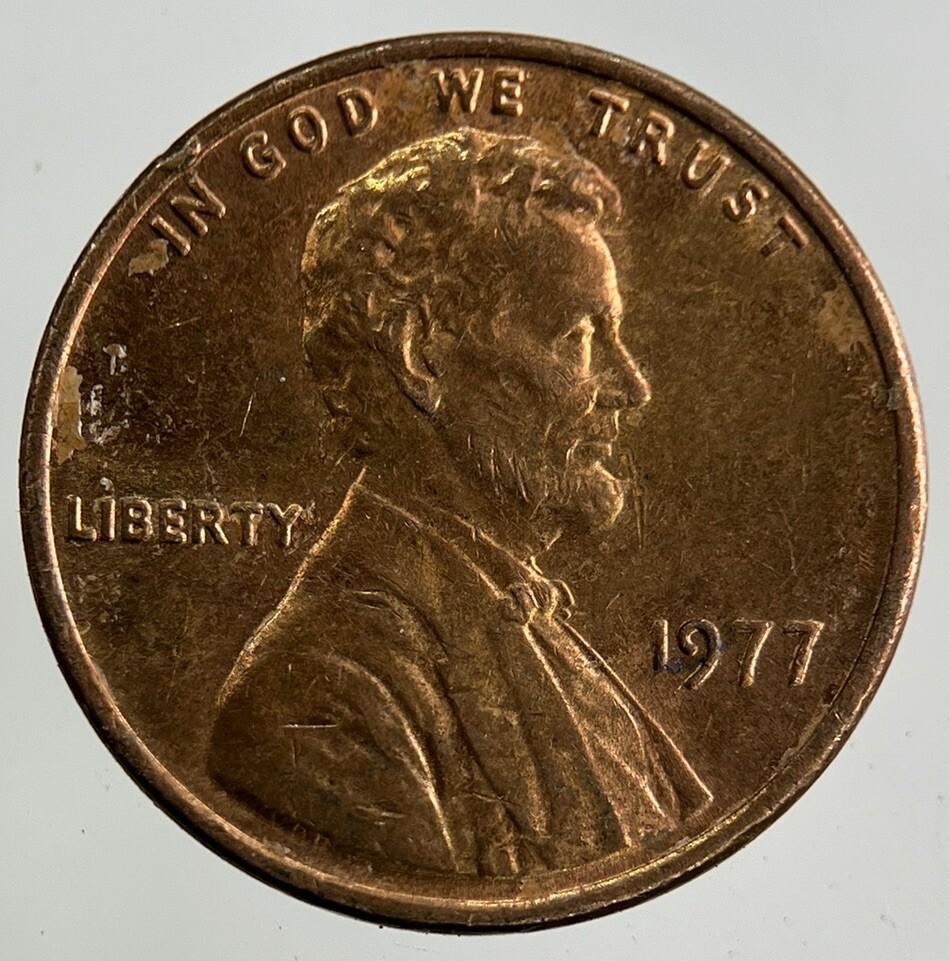 1977 US USA Lincoln One Cent Coin | Fine Collectable Grade