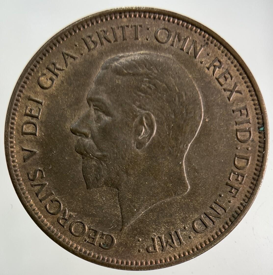 1935 George V One Penny Coin | Very Fine Grade