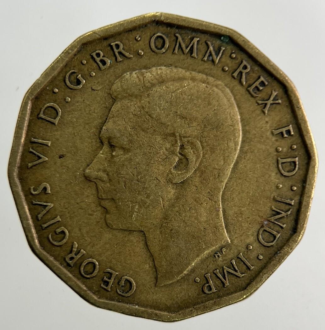 1942 George VI Brass Threepence Coin | Fine Collectable Grade