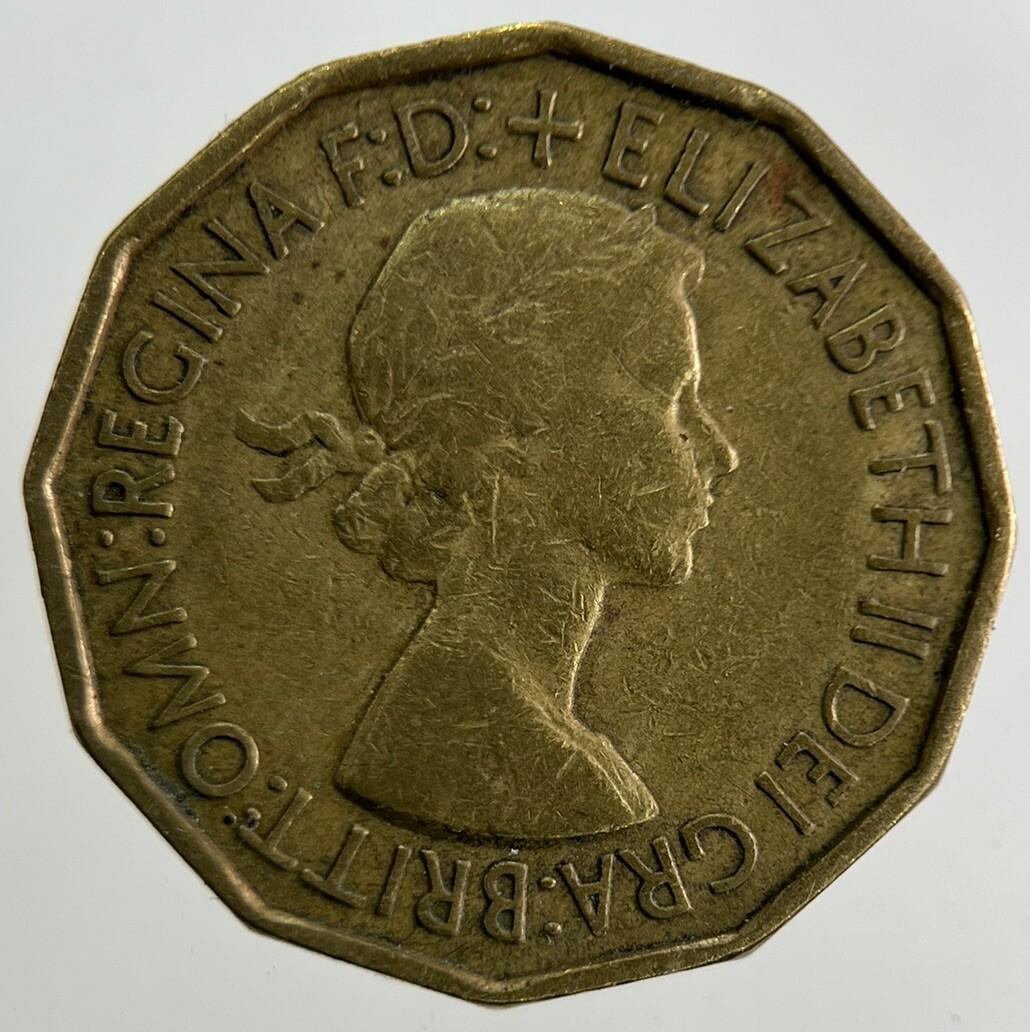 1953 Elizabeth II 2nd Brass Threepence Coin | Fine Collectable Grade