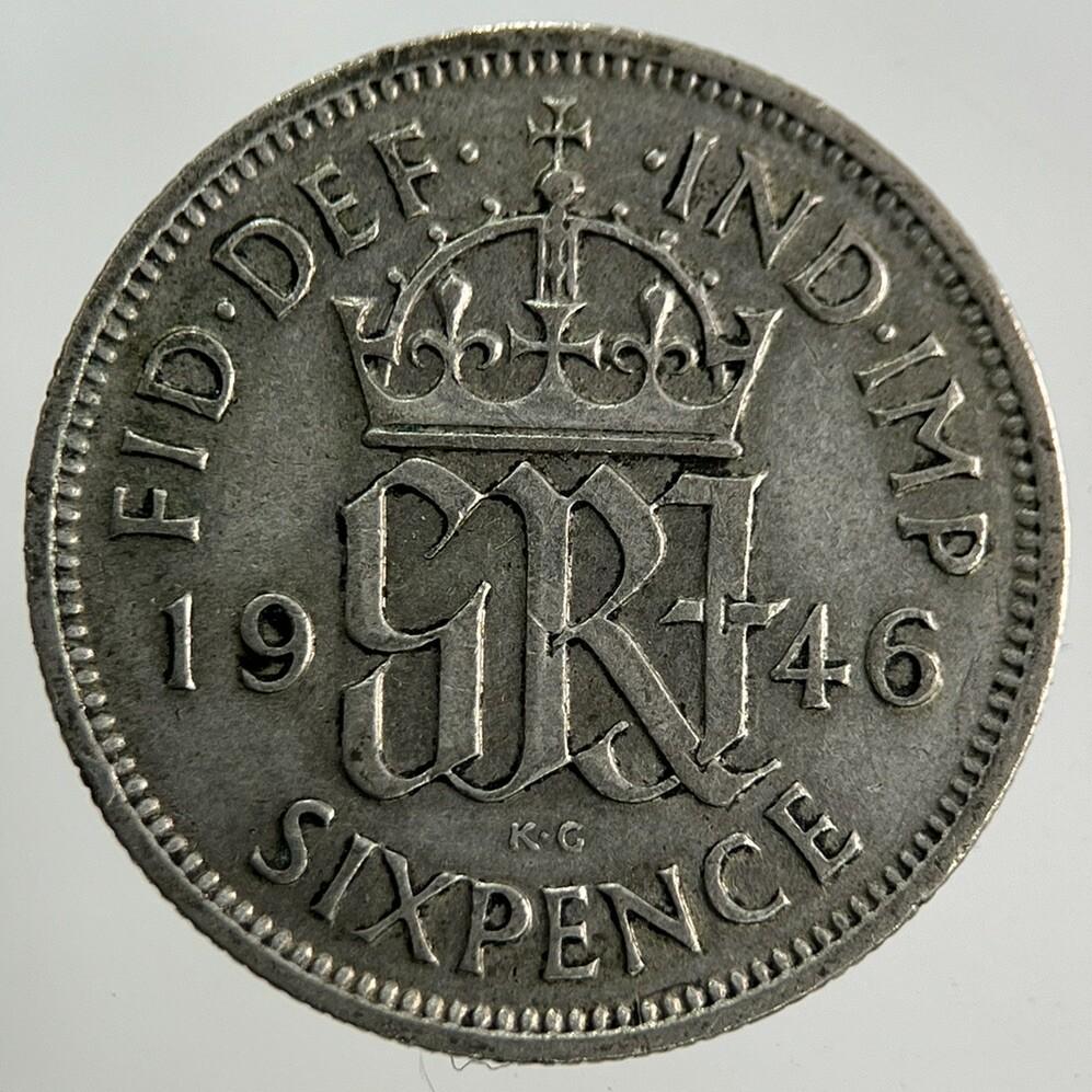 1946 George VI Sixpence Silver Coin | Fine Collectable Grade