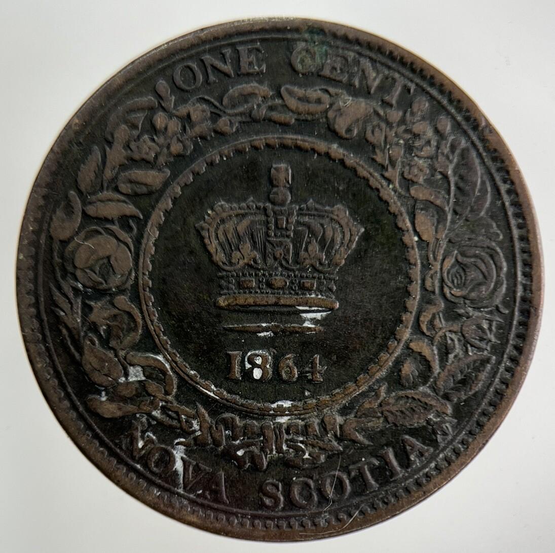 1864 Canada New Foundland One Cent Coin | Fine Collectable Grade
