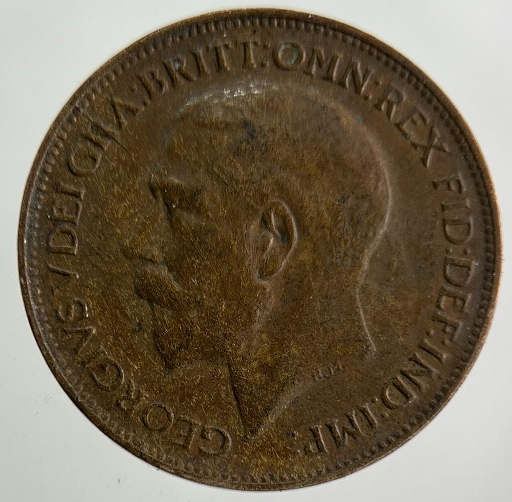 1920 George V Farthing Coin | Fine Collectable Grade