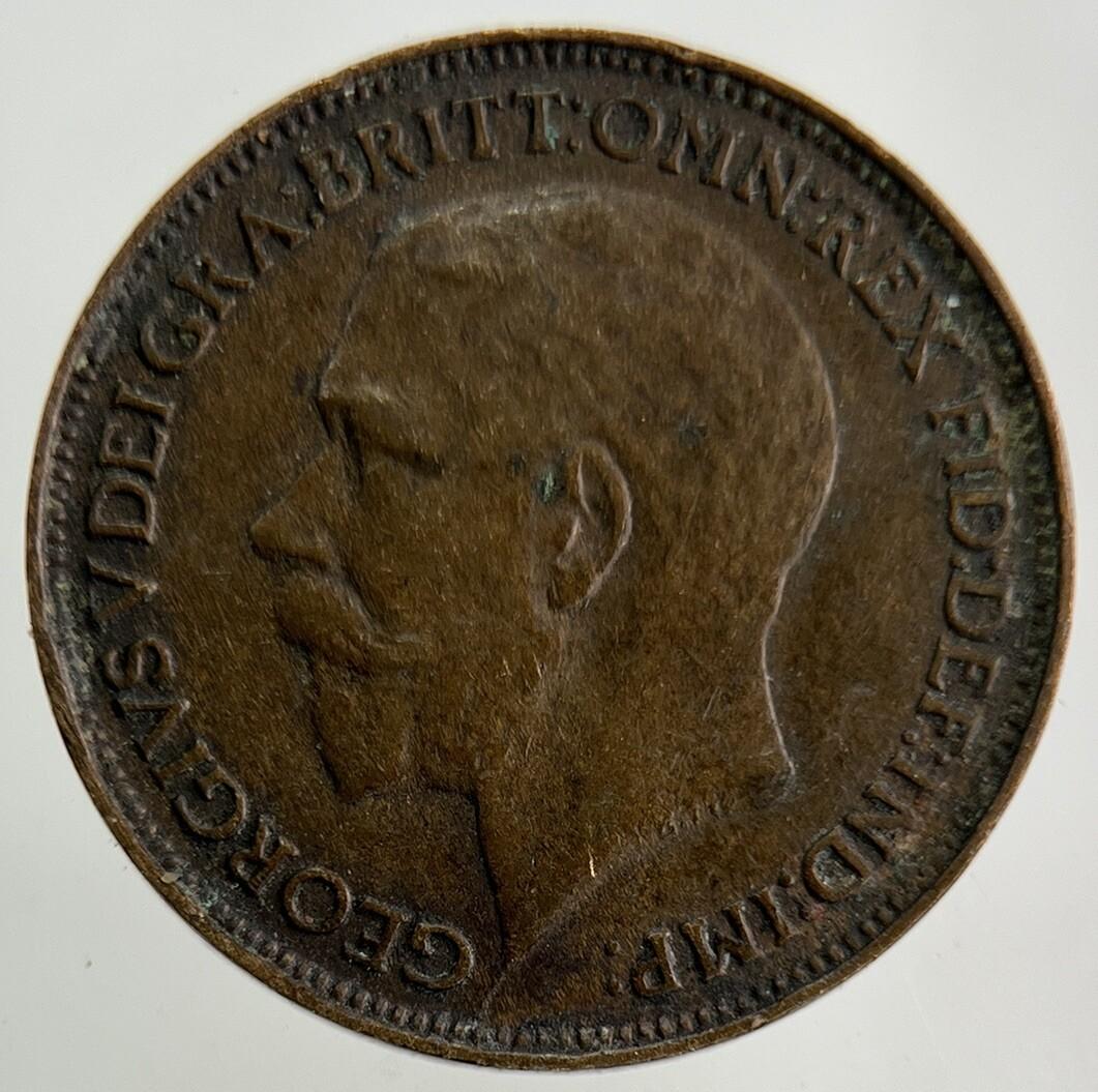 1925 George V Farthing Coin | Fine Collectable Grade