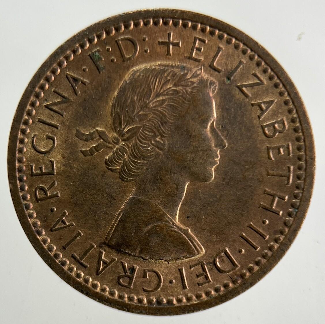 1954 Elizabeth II 2nd Wren Farthing Coin | Very High Grade