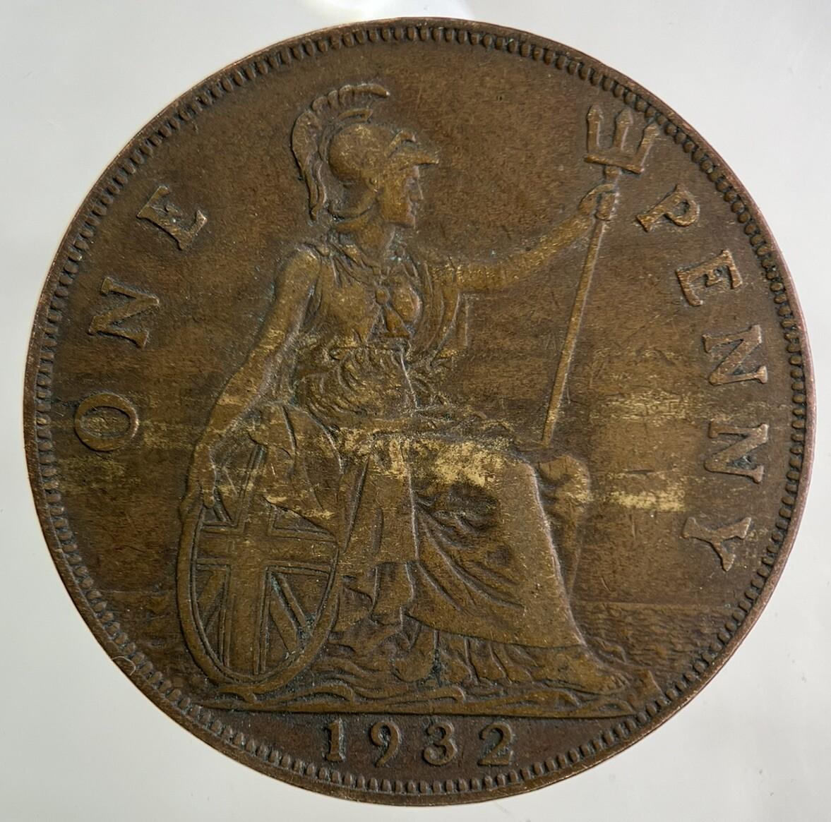 1932 George V One Penny Coin | Fine Collectable Grade