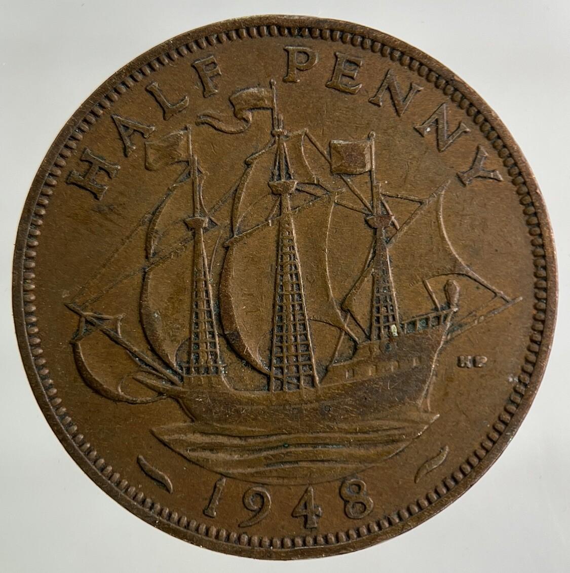 1948 George VI Half-Penny Coin | Collectable Grade