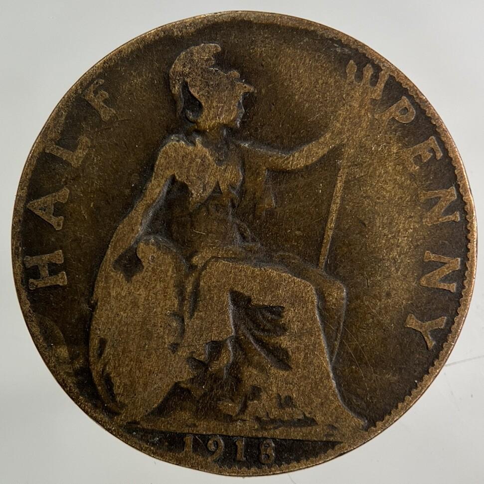 1918 George V Half-Penny Coin | Collectable Grade