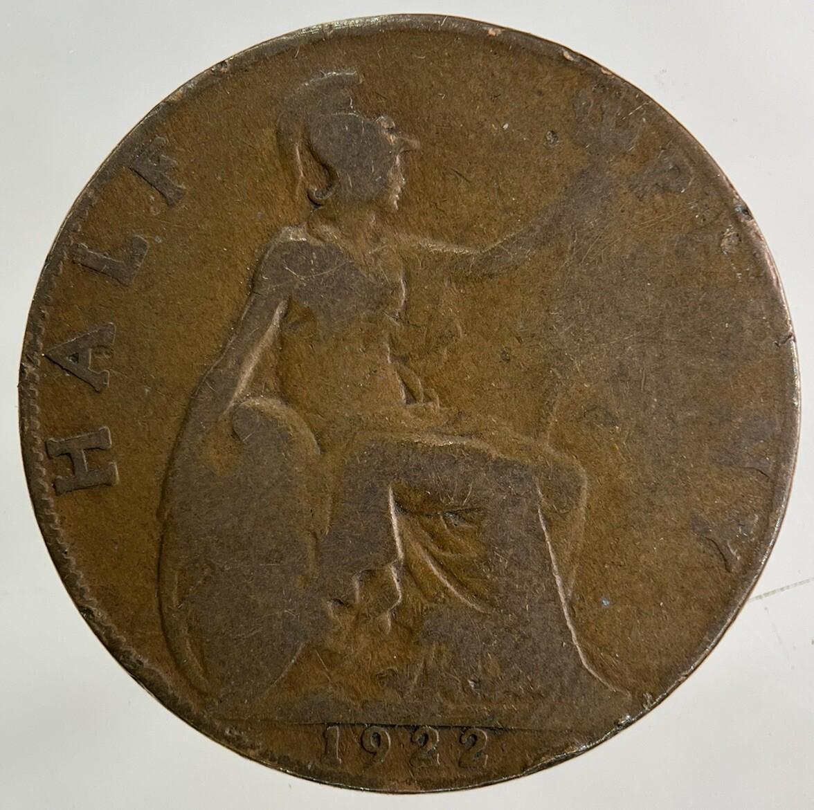 1922 George V Half-Penny Coin | Collectable Grade