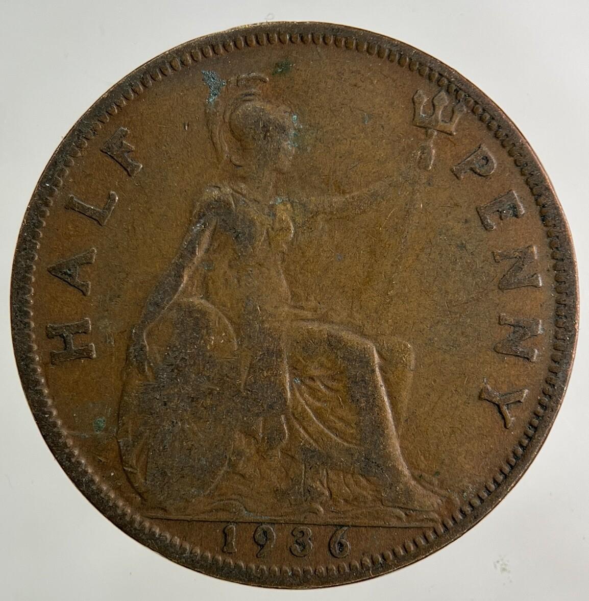 1936 George V Half-Penny Coin | Collectable Grade