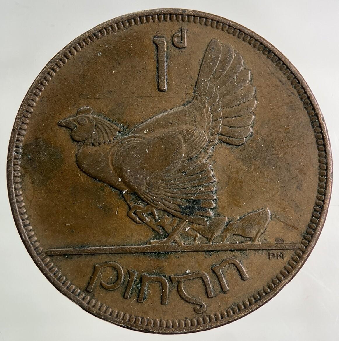 1928 Irish One Penny Coin | Fine Collectable Grade