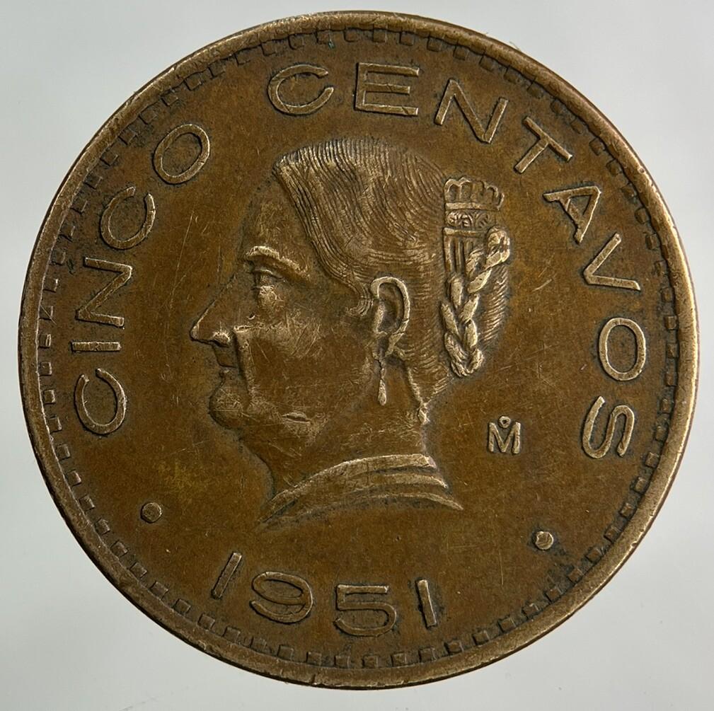 1951 Mexico 5 Cinco Centavos Coin | Very High Grade