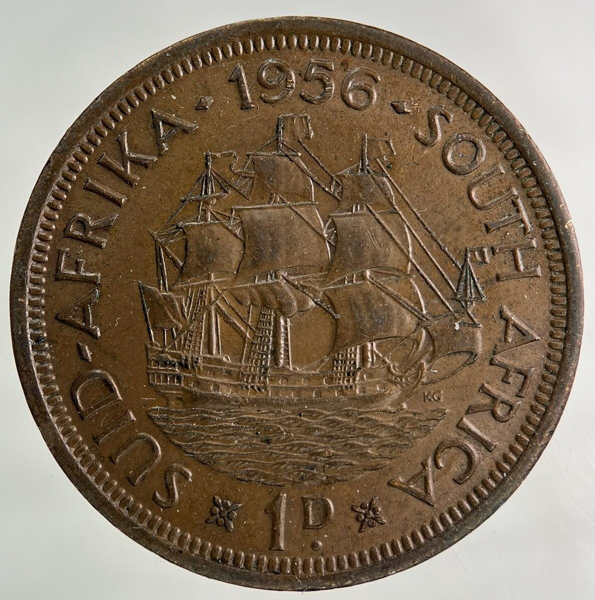 1956 South Africa One Penny Coin | Fine Collectable Grade