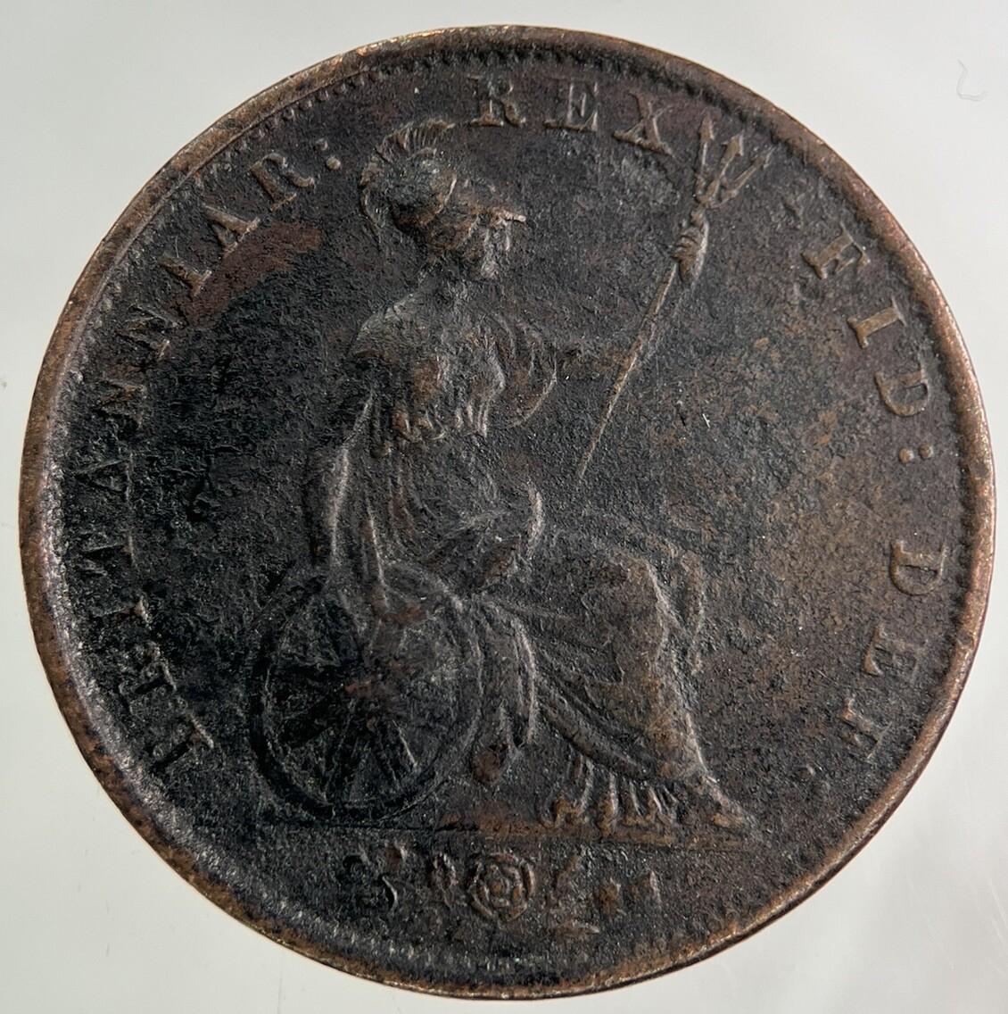 1834 William IV Half-Penny Coin | Fine Collectable Grade