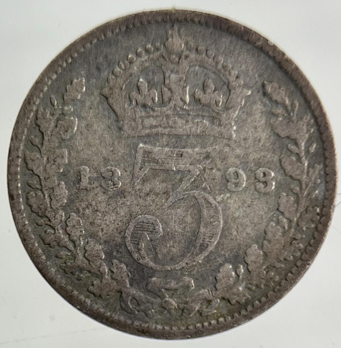 1893 Victoria Threepence Silver Coin | Collectable Grade