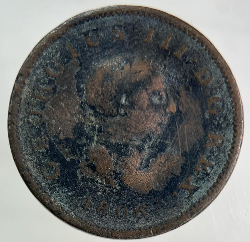 1806 George III 3rd Half-Penny Coin | Collectable Grade