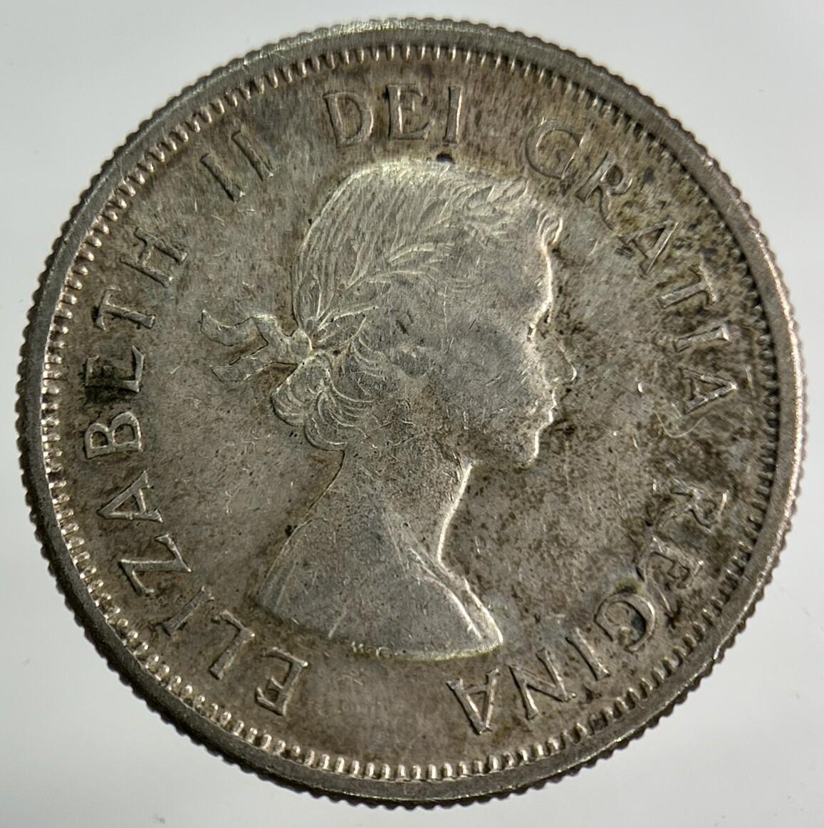 1958 Canada 25 Cents Silver Coin | Fine Collectable Grade