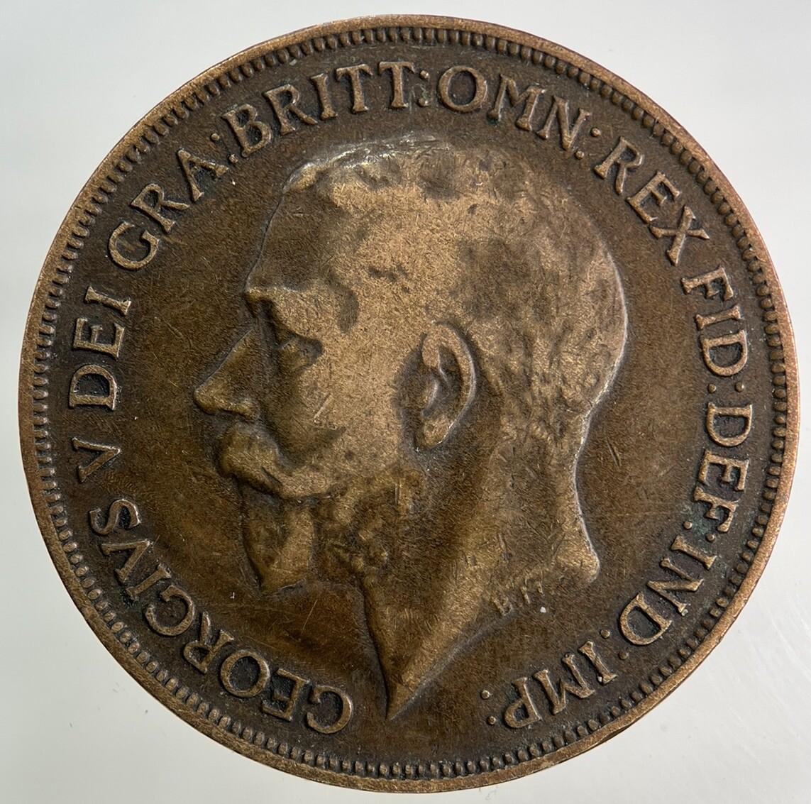 1917 George V One Penny Coin | Fine Collectable Grade