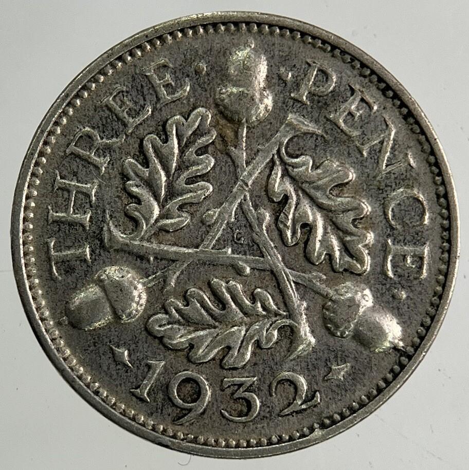 1932 George V Threepence Silver Coin | Fine Collectable Grade
