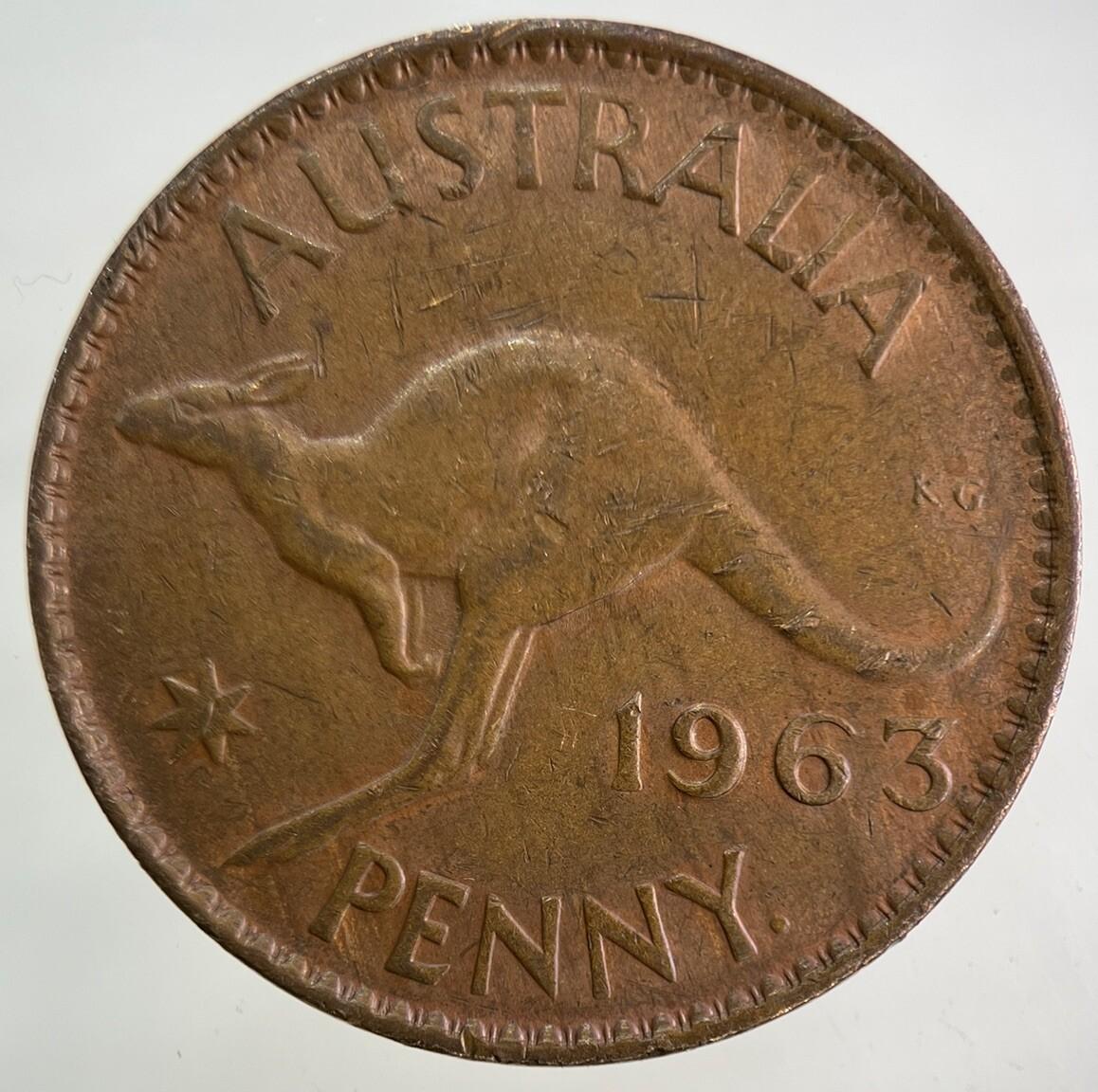 1963 Australia One Penny Coin | Fine Collectable Grade