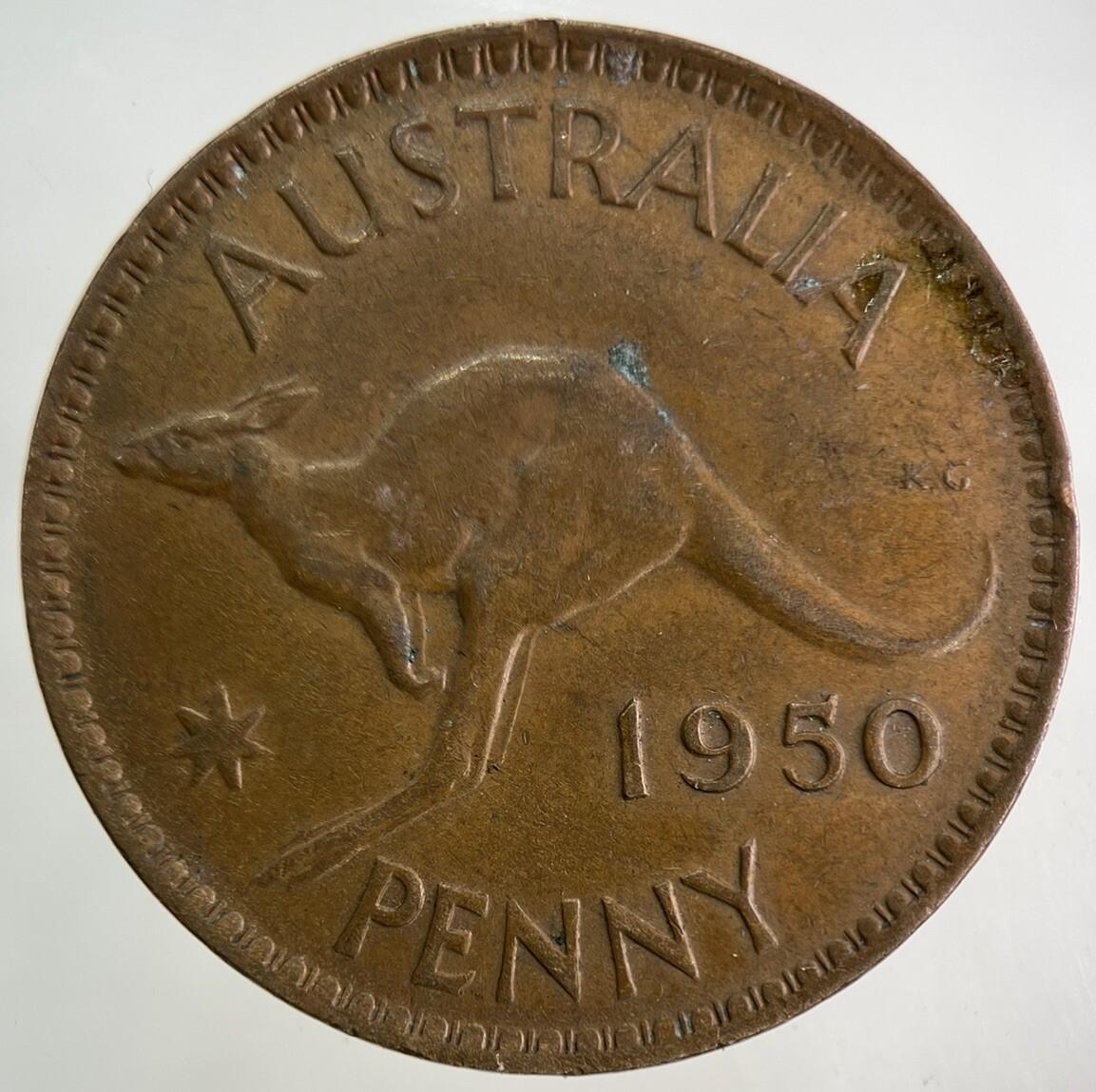 1950 Australia One Penny Coin | Fine Collectable Grade