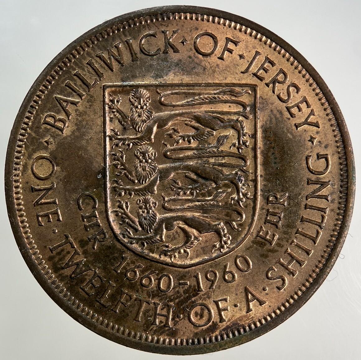1960 Jersey 1/12 One Twelfth Of A Shilling Coin | Very High Grade