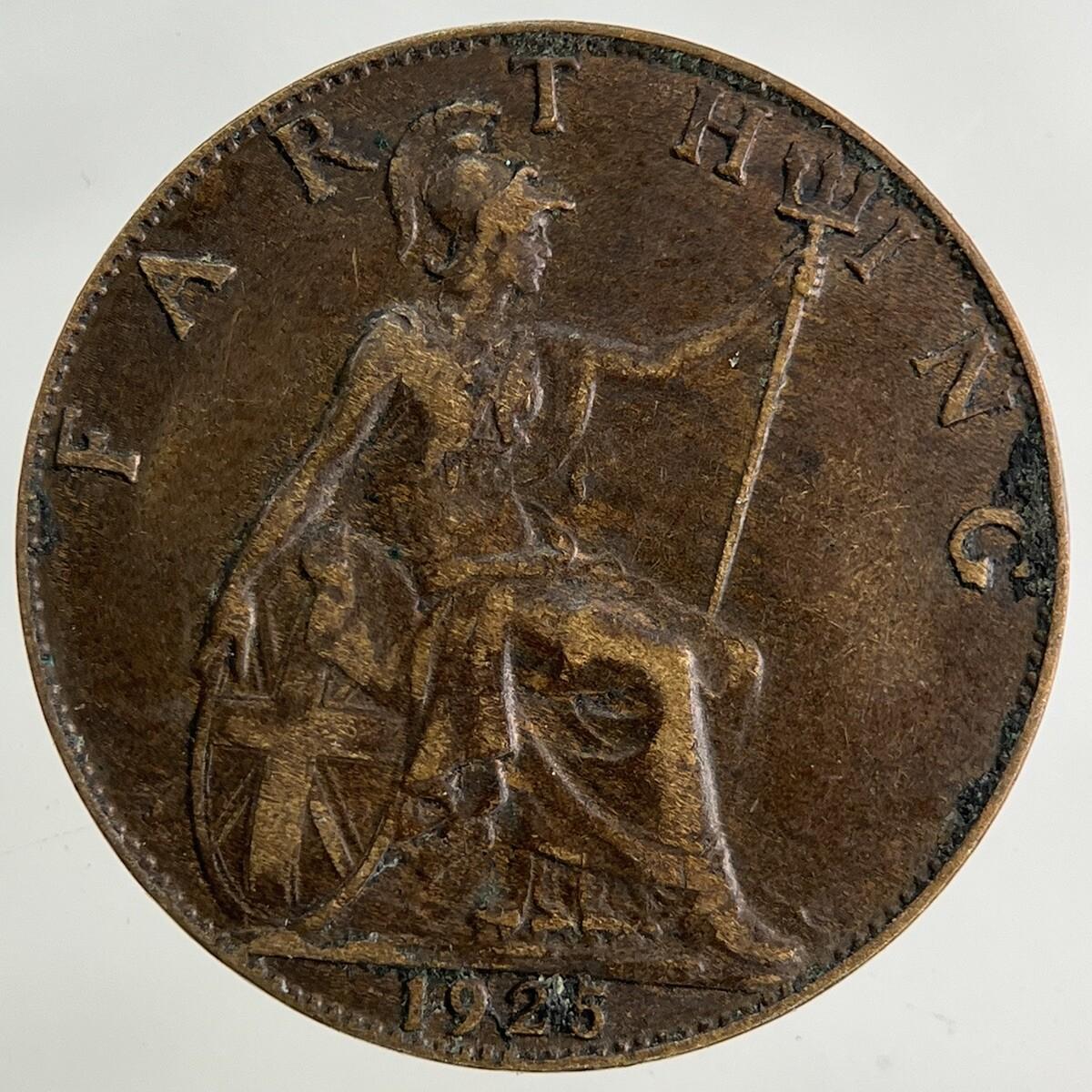 1925 George V Farthing Coin | Fine Collectable Grade