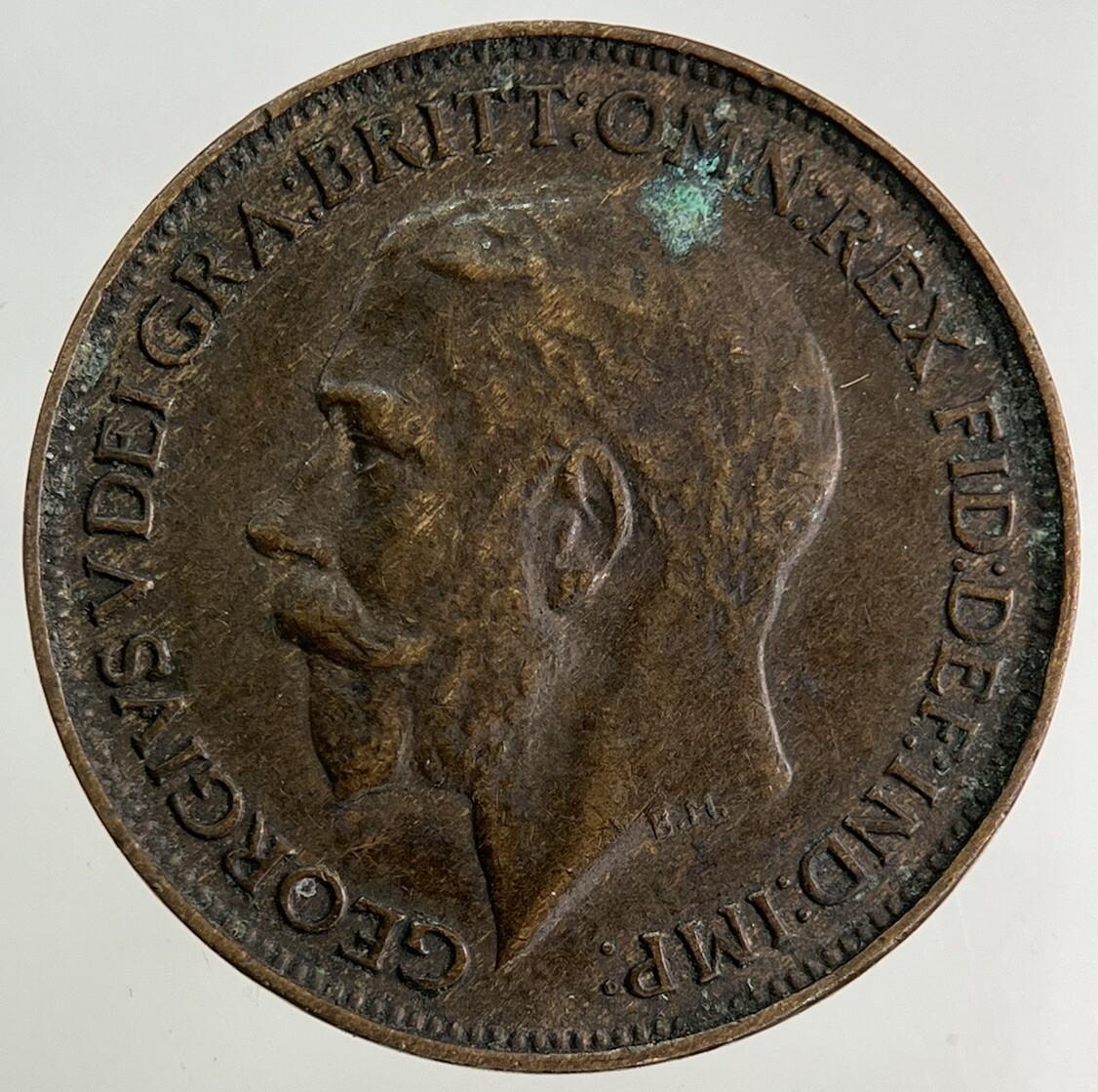 1925 George V Farthing Coin | Fine Collectable Grade