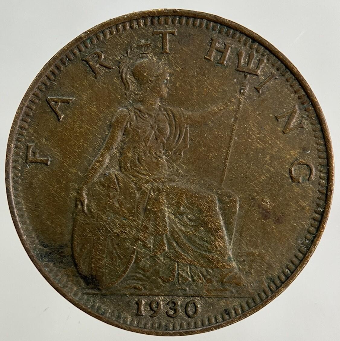 1930 George V Farthing Coin | Fine Collectable Grade